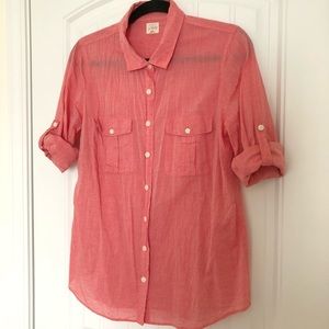 J. Crew “The Perfect Shirt” Salmon Button-Down
